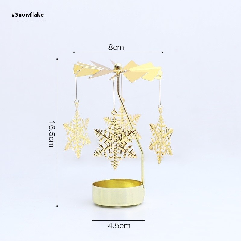 Aromatherapy Candlestick Girl Heart Golden Rotating Atmosphere Device