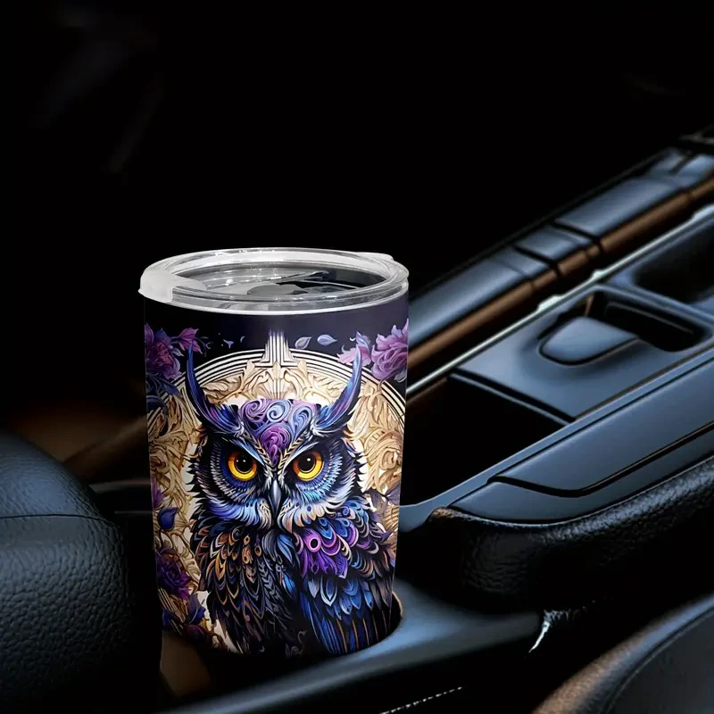 Owl Painting 20oz Tumbler - Vacuum Insulated Travel Mug with Lid