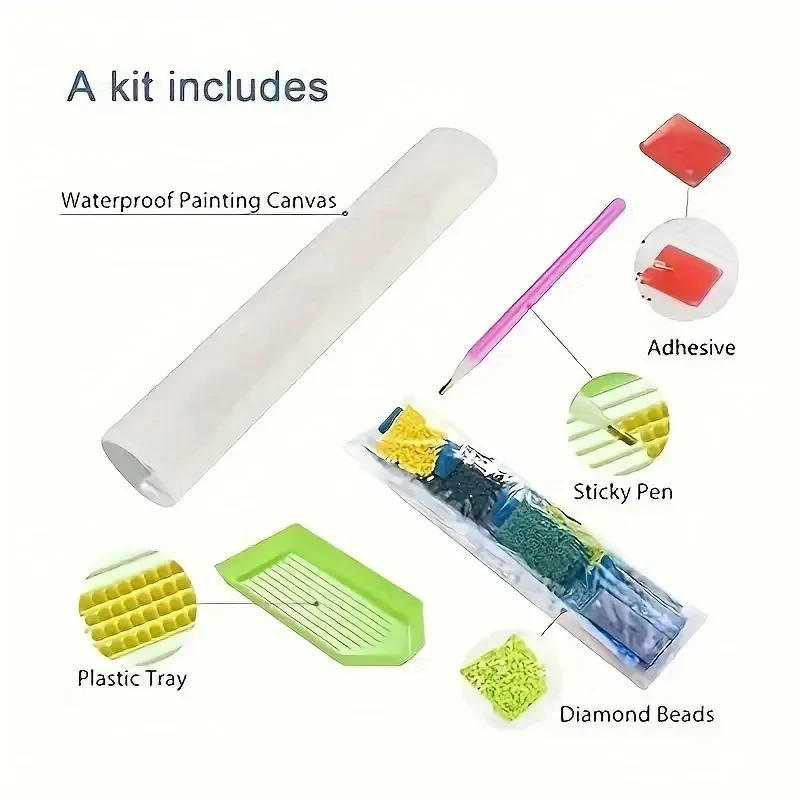 5D DIY Diamond Painting Kit - Rustic Cabin & Horse Scene