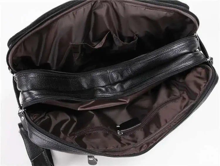 Multi Functional Leather Men's Handbag