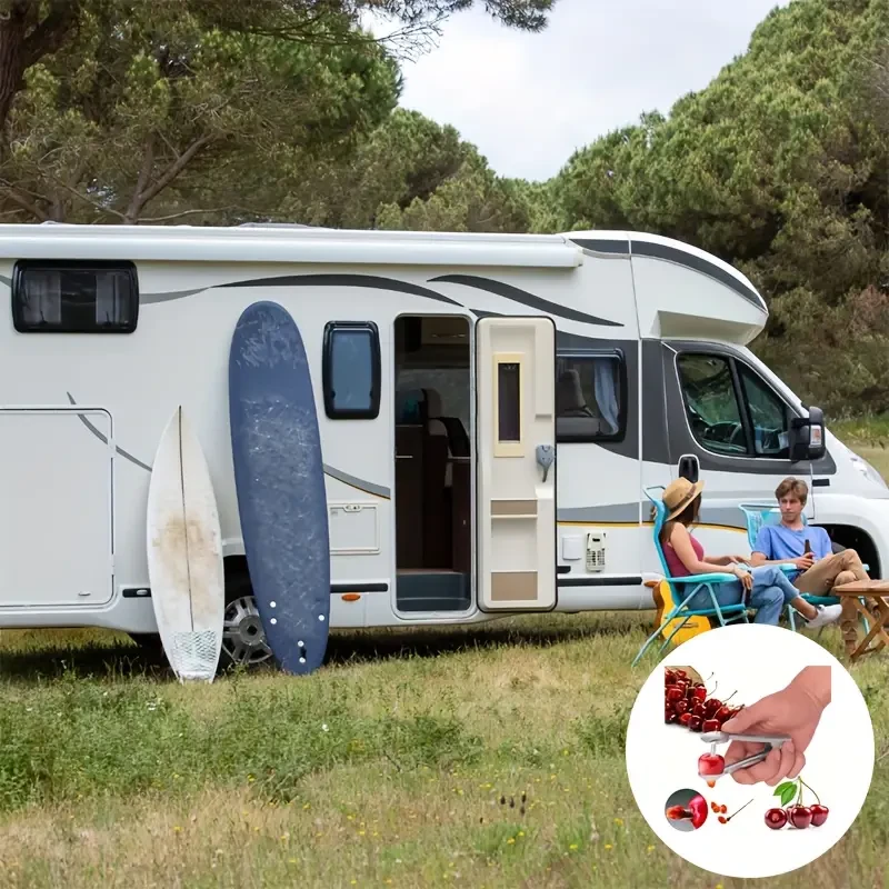 Reusable Hand Pressed Cherry Corer - Multifunctional Fruit Corer, RV Outdoor Camping Tool