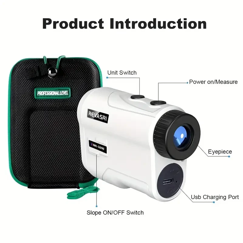 REVASRI Golf Rangefinder  1000YDS Laser with Slope, Pin Lock Vibration, & External Slope Switch
