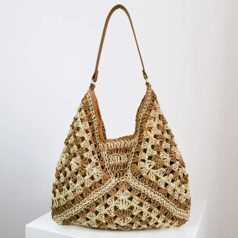 Women's Fashion Handmade Straw Woven Shoulder Bag