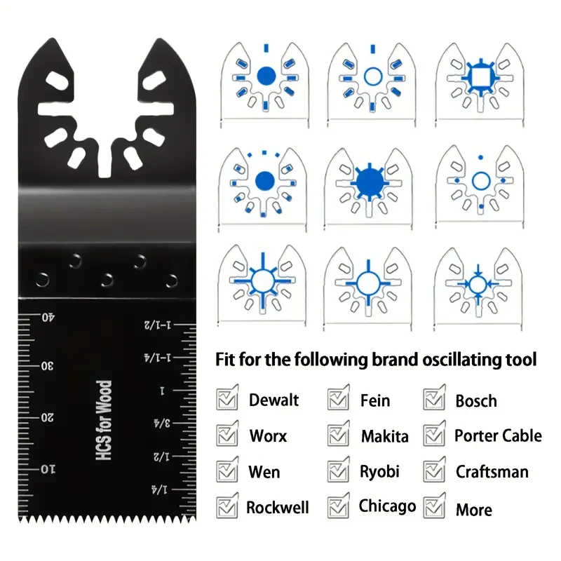 18pcs Multi Tool Blades, Titanium Oscillating