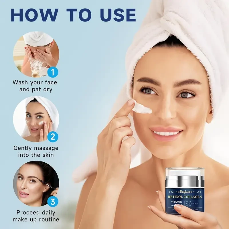 Face Moisturizer Retinol Cream - Neck Collagen Cream For Tightening And Firming - Anti Aging Day & Night Facial Moisturizer For Women & Men, Tighten And Lift Wrinkle Cream - 1.7 Fl Oz