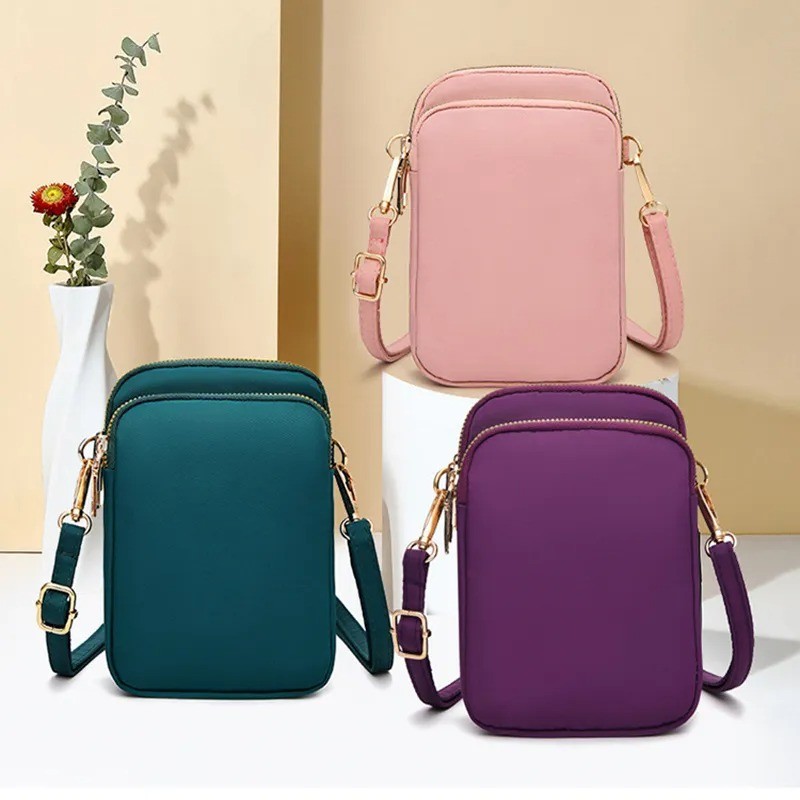 Small 3-Layer Pocket Crossbody Phone Bag