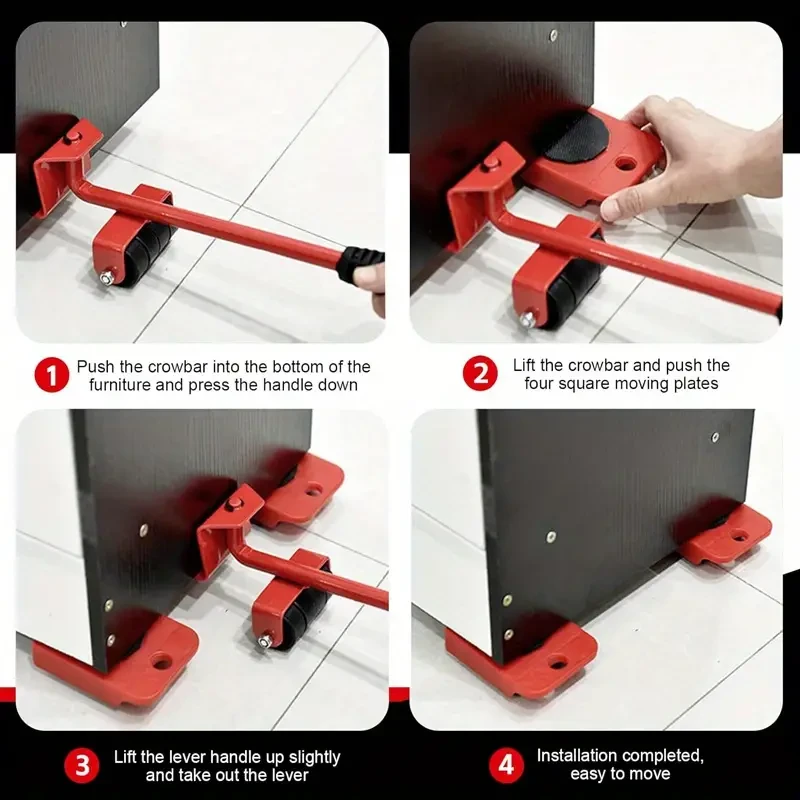 Furniture Heavy Moving Device Five-Piece Set Furniture Moving System Moving Tool Moving Tool Hardware Tool