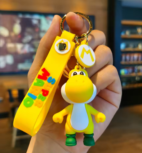 Super Mary Series Keychain Mario Bros Luigi Toad Yoshi Bowser Action Figure Model Decorations Cartoon Doll Pendant Toys Gift