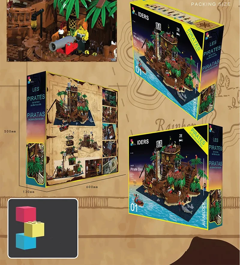 Large Captain Action Shipwreck Caribbean Series Assembled Toys