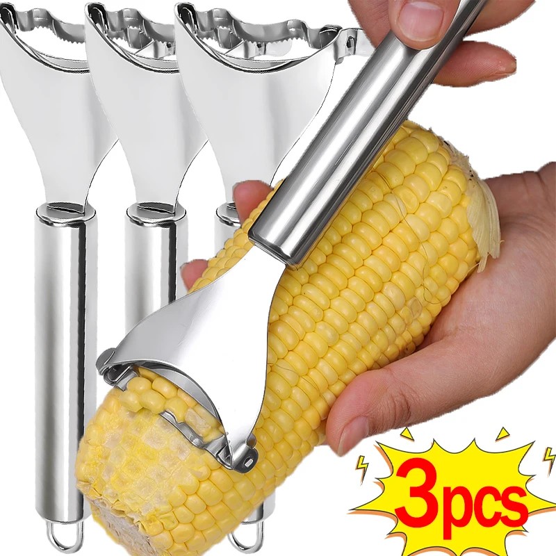 Stainless Steel Serrated Corn Peeler Efficient Corn Shaver, Thresher & Multi-Functional Kitchen Gadget