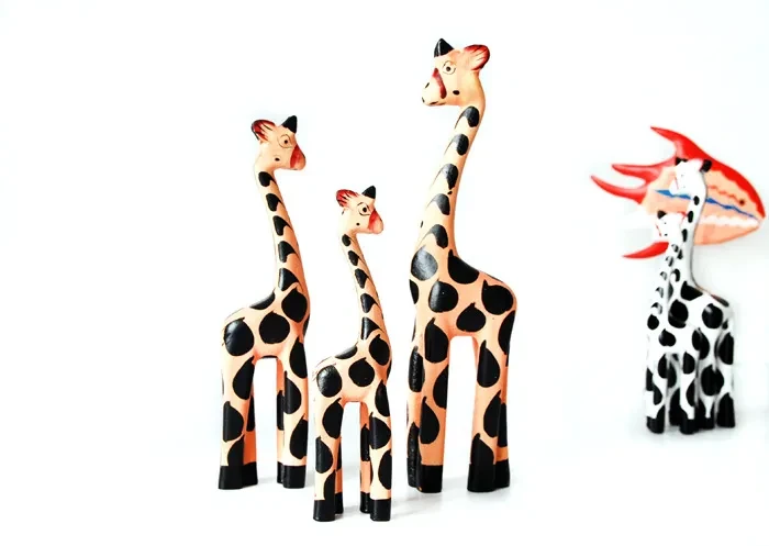 European Animal Ornaments Wooden Craftwork