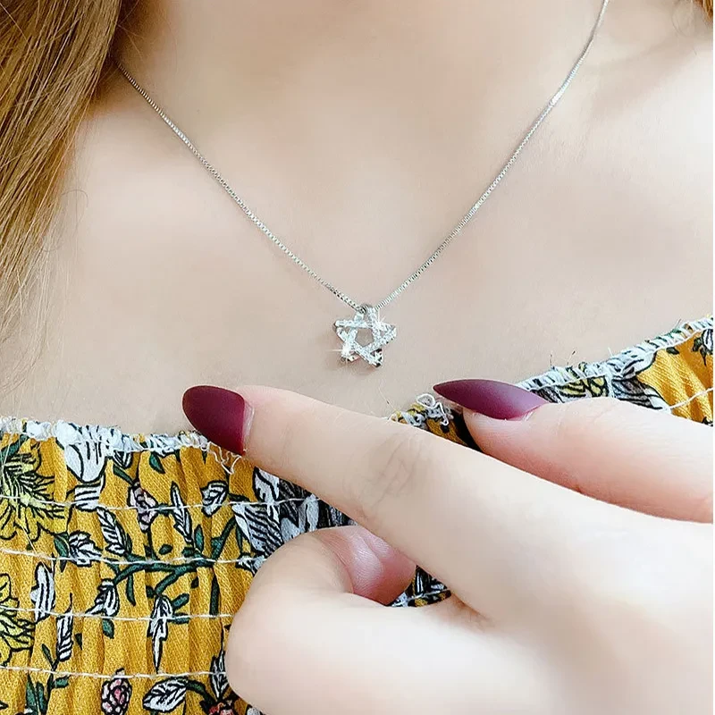 Hollow Star Rhinestone Necklace