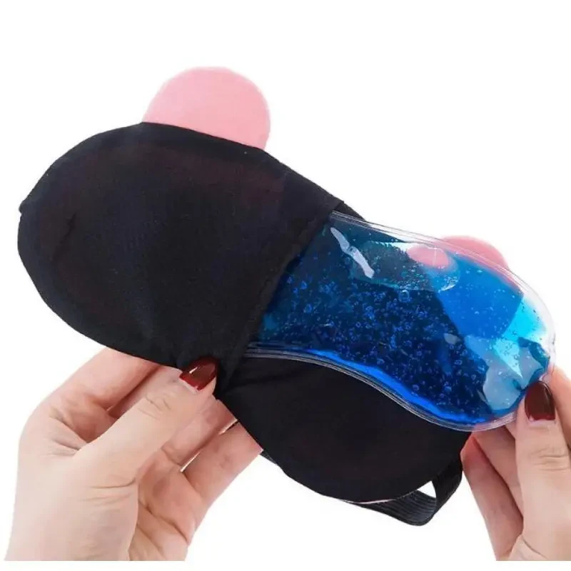 Cooling Cartoon Eye Sleep Mask with Gel Pad - No Battery Needed