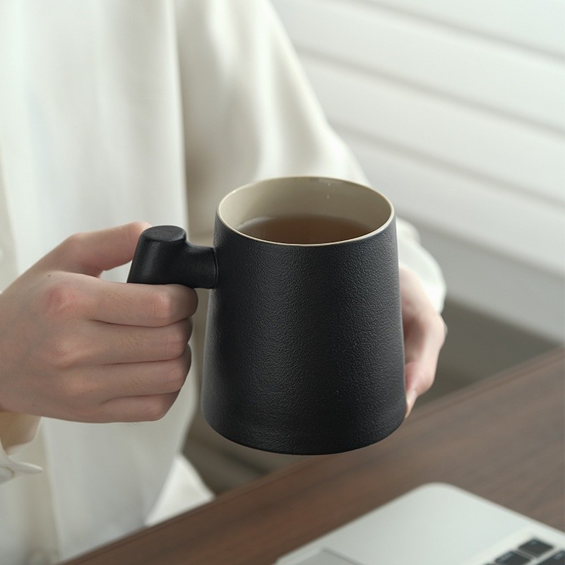 Ceramic Tea Water Separation Tea Cup Mug With Lid