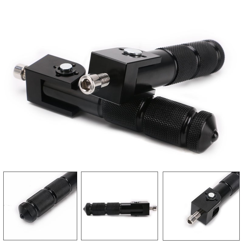 2pcs Universal Motorcycle Parts Passenger Footpegs Anti-slip Rear Pedal Black