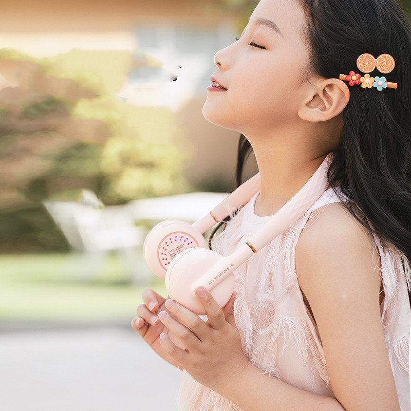 New Product Hanging Neck Hidden Telescopic Pole Portable Fan