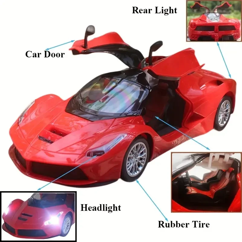 Electric RC Car with Opening Doors  Remote Control Vehicle Toy
