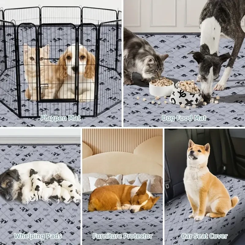 Extra Large Reusable Dog Mat For Floor, Non-Slip Washable Pee Pads For Dogs, Fast Absorbent Pet Whelping Pads