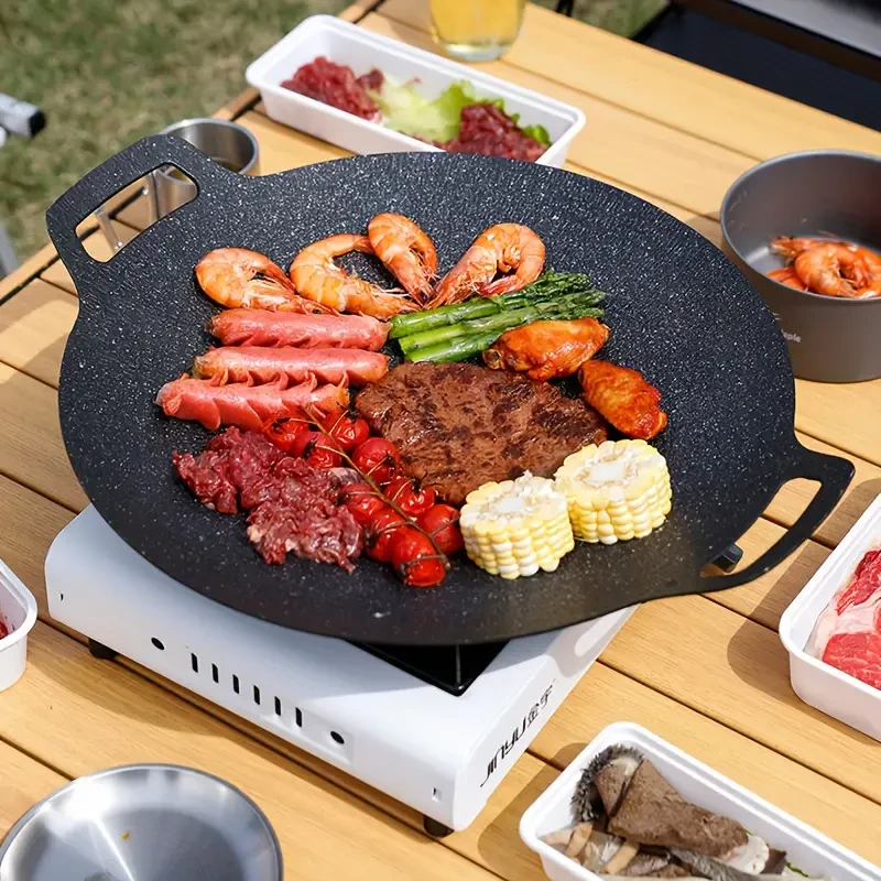 BBQ Grill Non-stick Grill Circular Size Bag Included Material Can Be Used For Both Home And Outdoor Stoves.