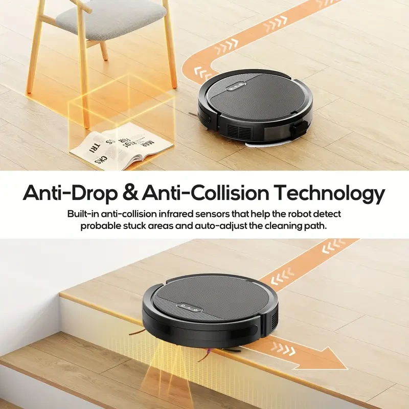 SmartRobot Vacuum & Mop Combo - Voice/App Control, 4000pa Suction, Auto Cleaning, Pet Hair Friendly, Self-Charging, Edge & Spot Clean, Low Carpet Compatible - Effortless Home Cleanup