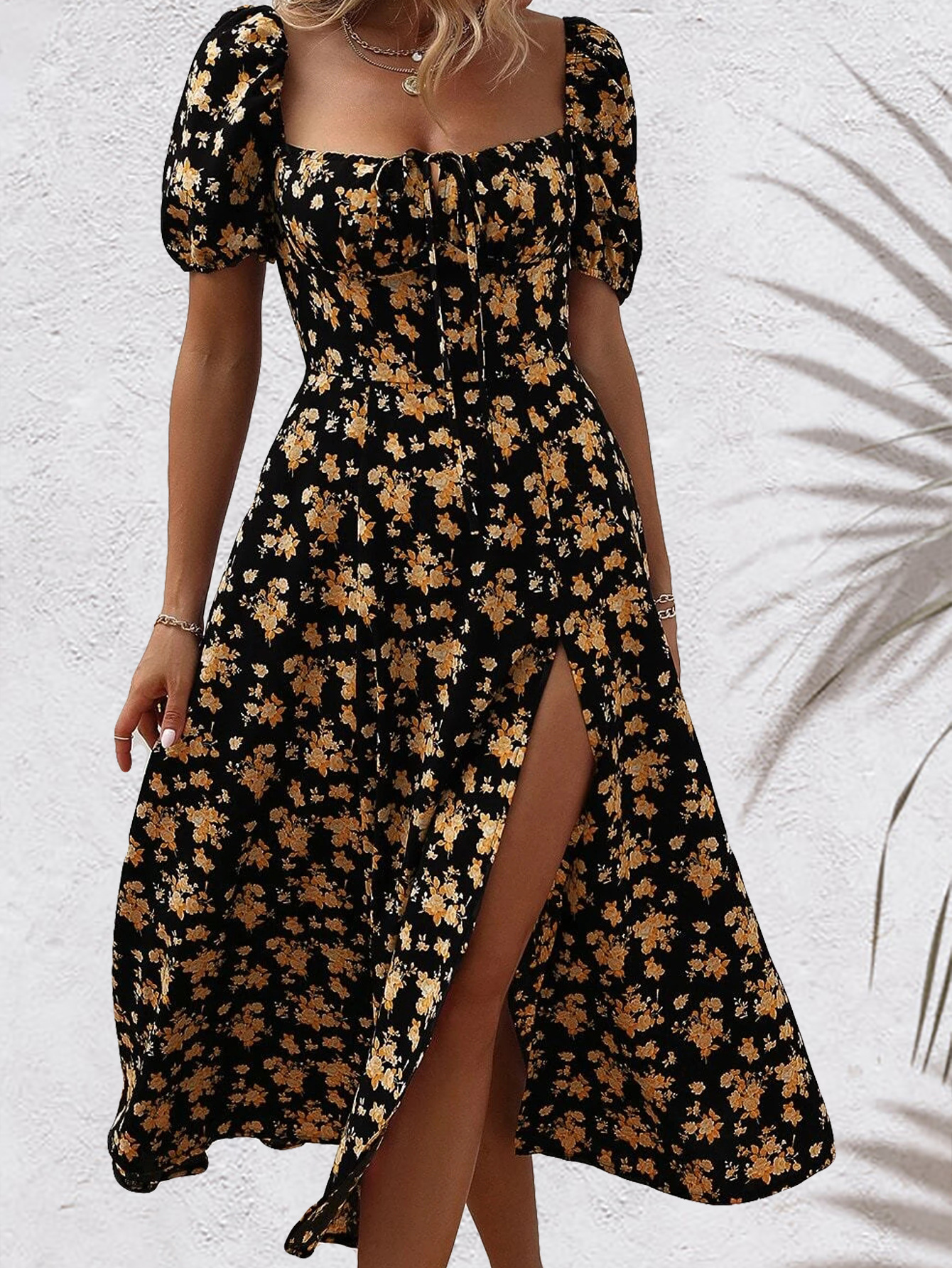 Vacation Casual Printed Chiffon Women's Dress
