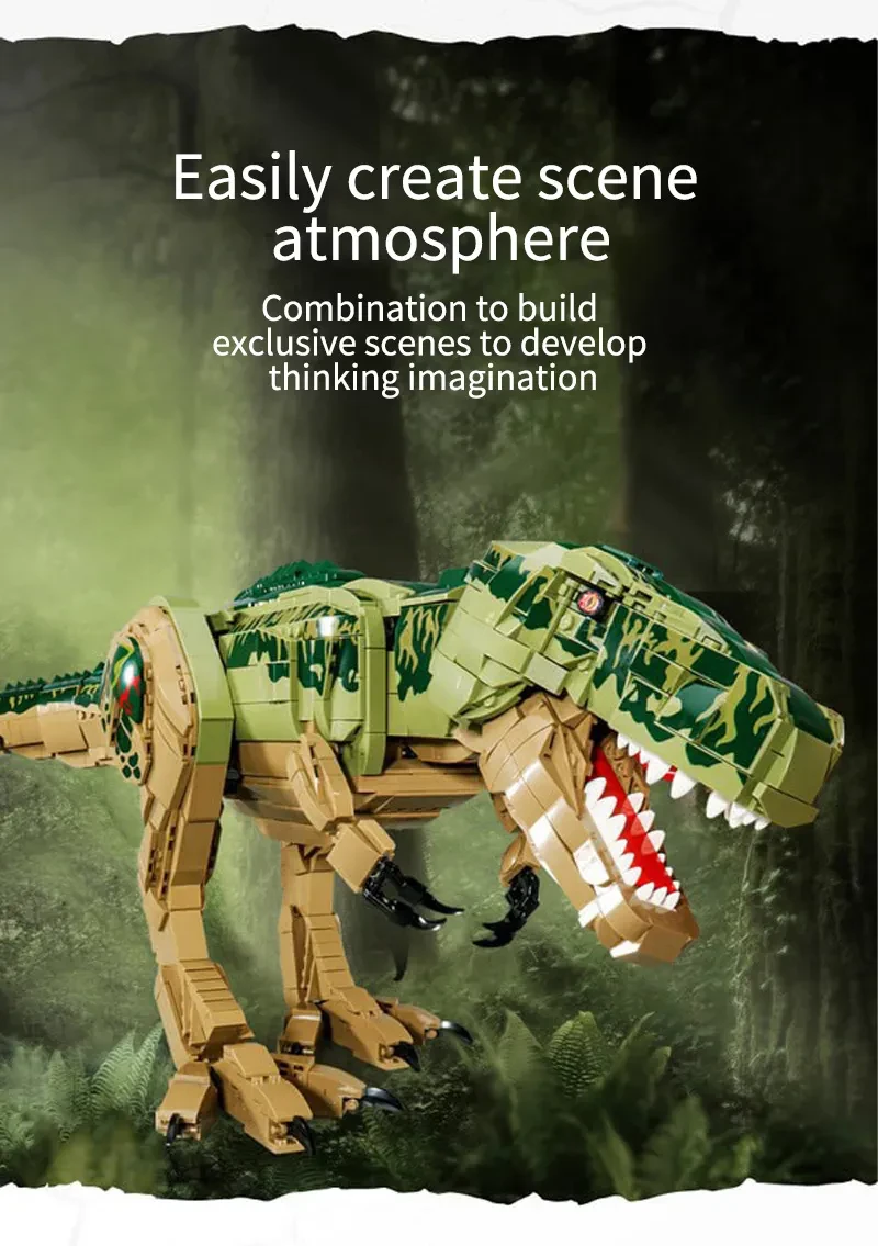 Children's Jurassic Dinosaur Building Blocks Puzzle Toys