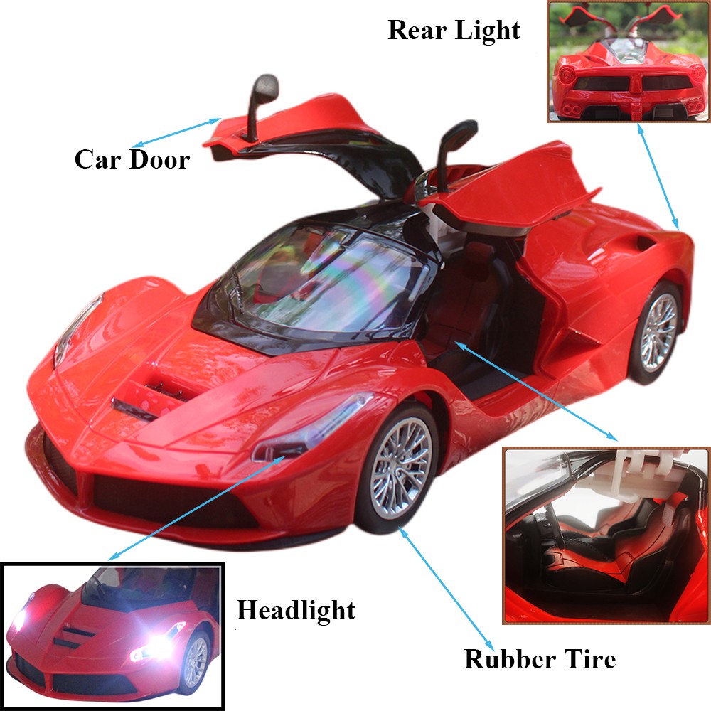 Paisible 1:14 Electric RC Car  Classic Remote Control Vehicle with Openable Doors