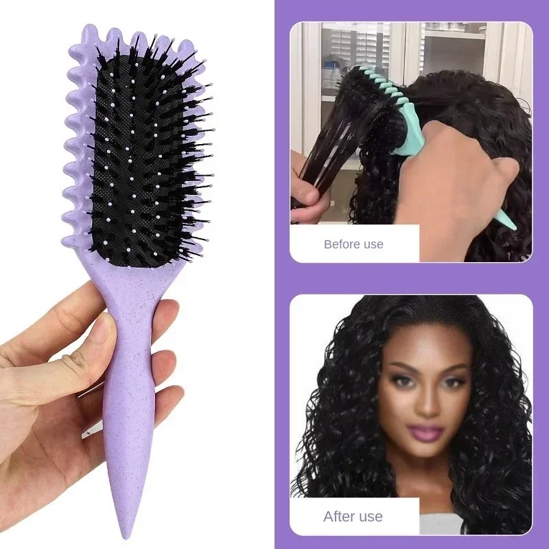 Women's Hollow Curly Hair Comb  Multi-Functional Anti-Static Scalp Massage