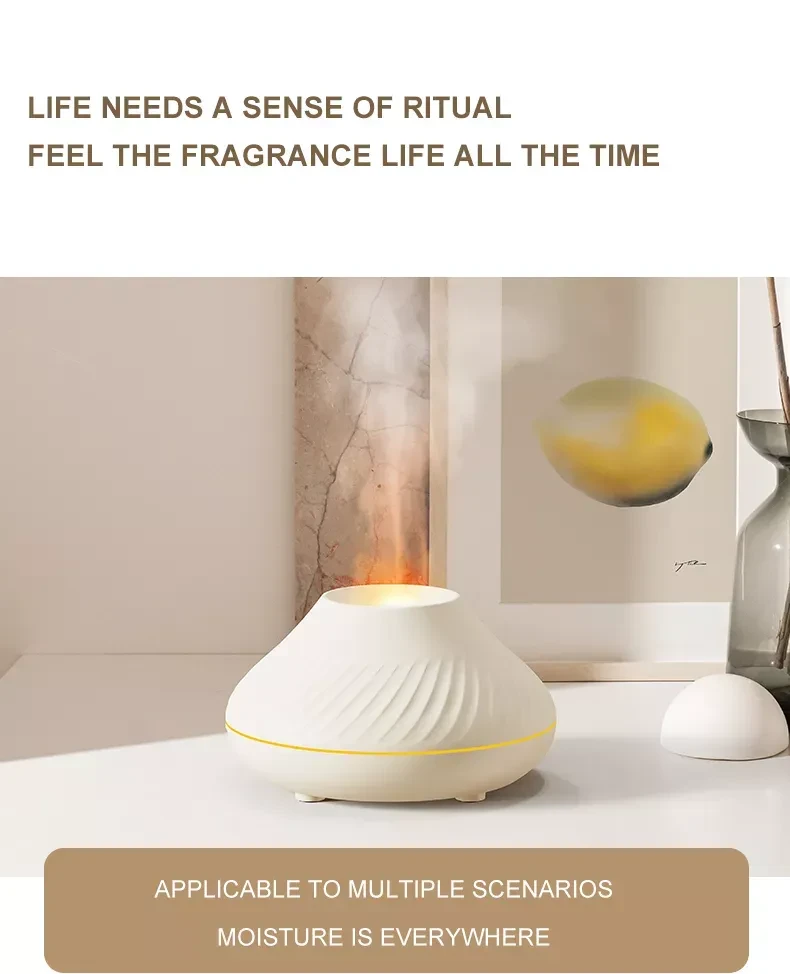 RGB Flame Aroma Diffuser 130Ml 3d