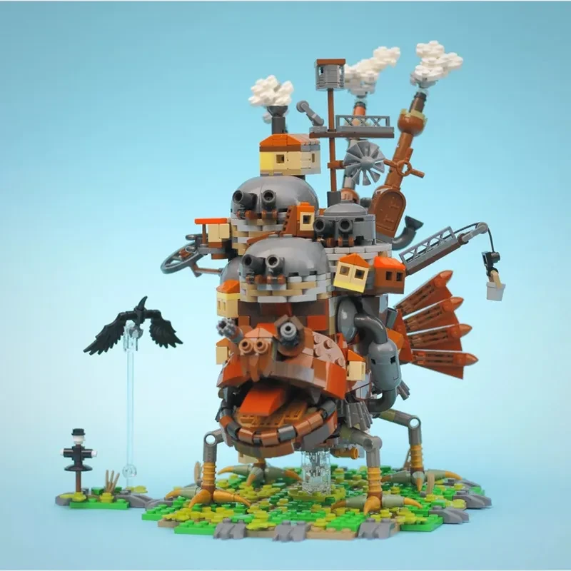 Mobile Moving Castle Splicing Toy Model Building Blocks