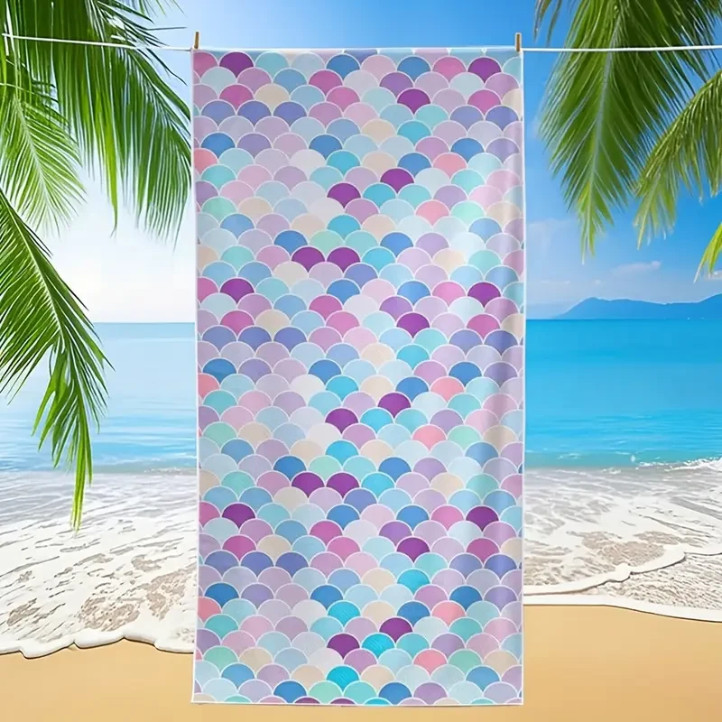 Ultra-Fine Microfiber Beach Towel, Oversized Pool Towel with Quick-Dry And Sand-Free Features, Perfect for Camping with Excellent Absorbency, Soft, Breathable, And Lightweight.