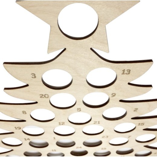 Wooden Advent Calendar Christmas Party Chocolate Frame