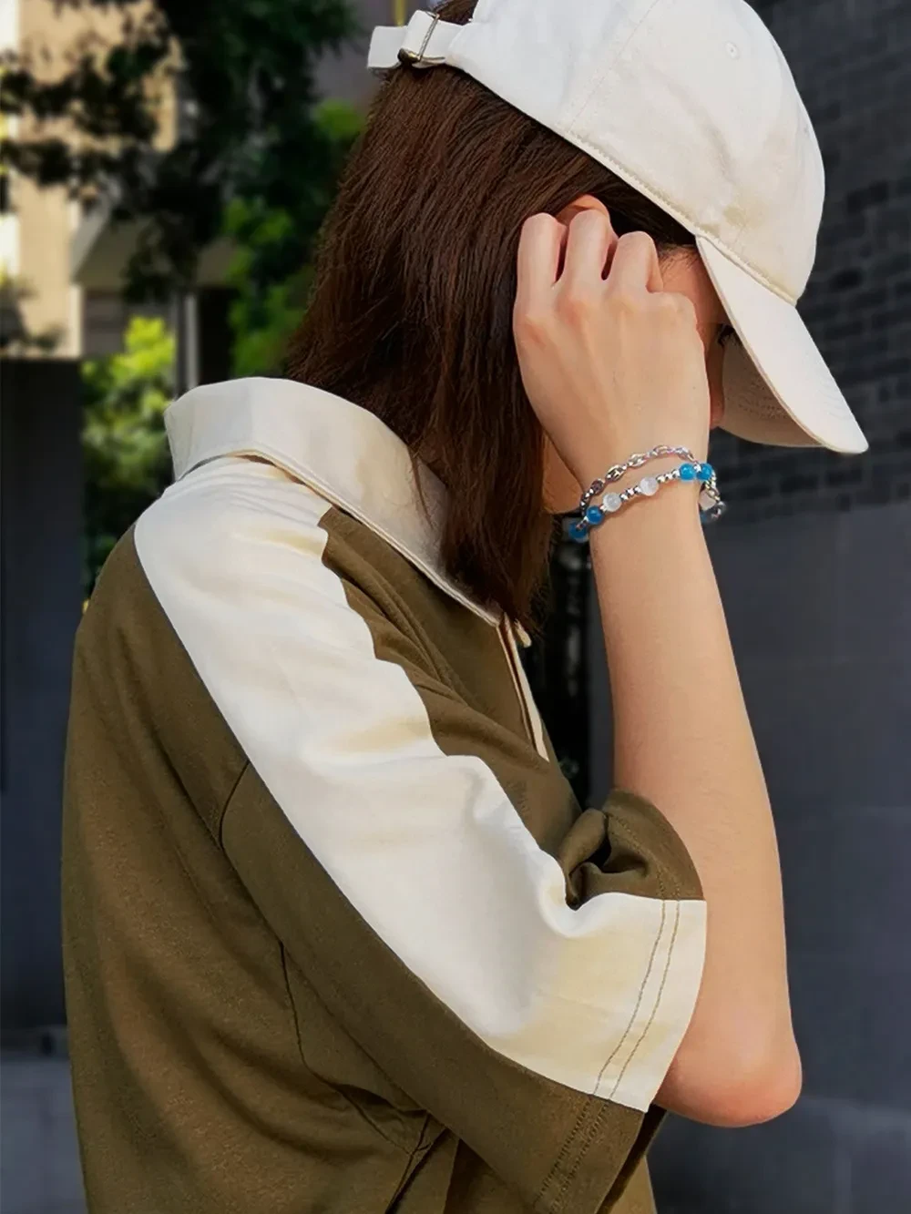 Women's Titanium Steel Stitching Opal Bracelet