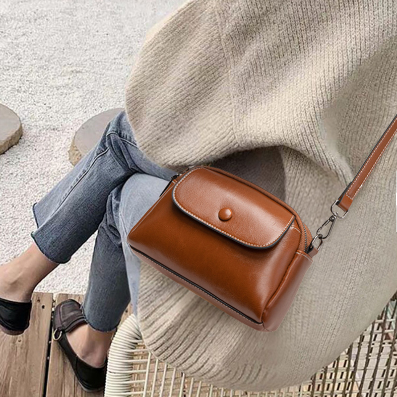 Foreign Trade Wholesale Bag For Women Summer Simplicity Shoulder Mini High-grade Cowhide Delivery