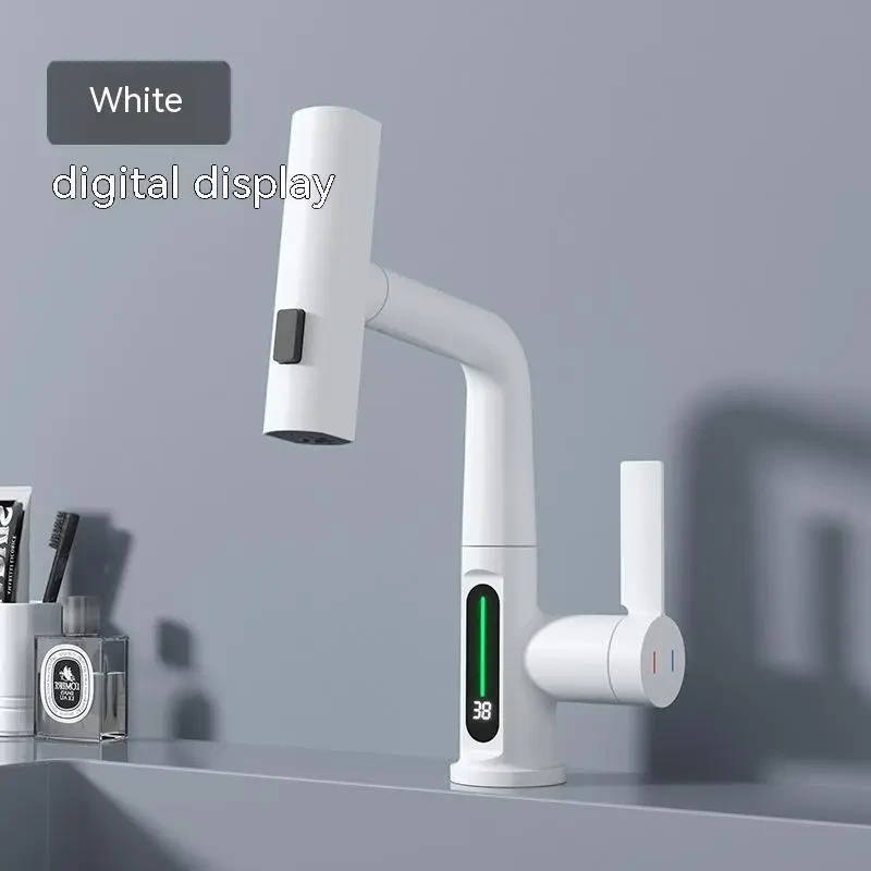 Intelligent Digital Display Faucet Pull-out Basin Faucet