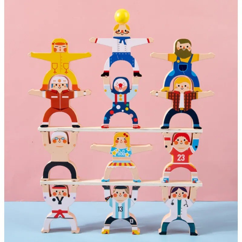 Stacked high block toys