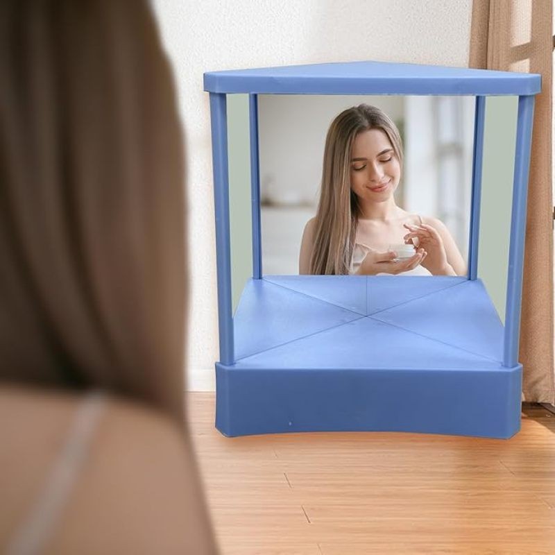 Non-Reversing Cosmetic Stand Mirror