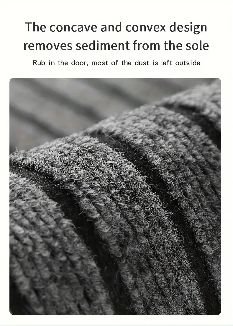 1pc Solid Grey Welcome Doormat