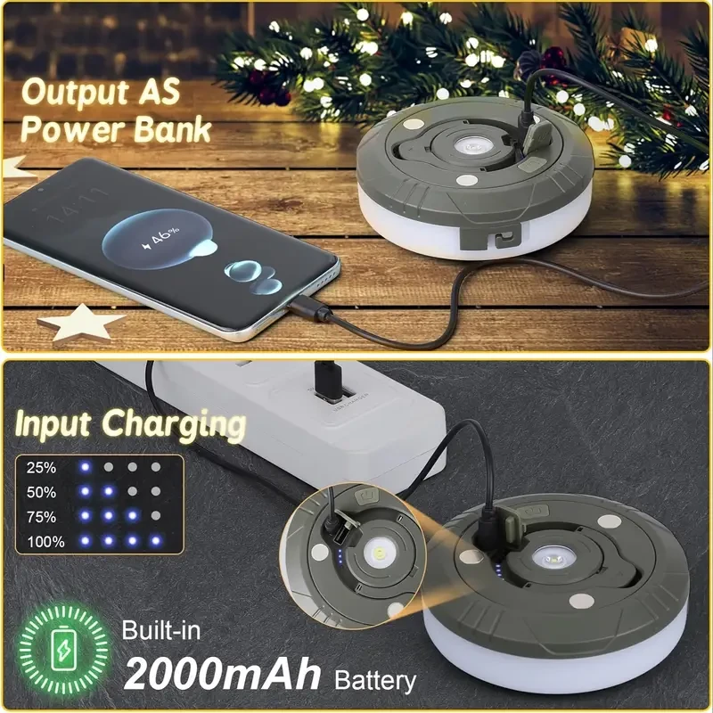 Camping String Lights, 2in 1