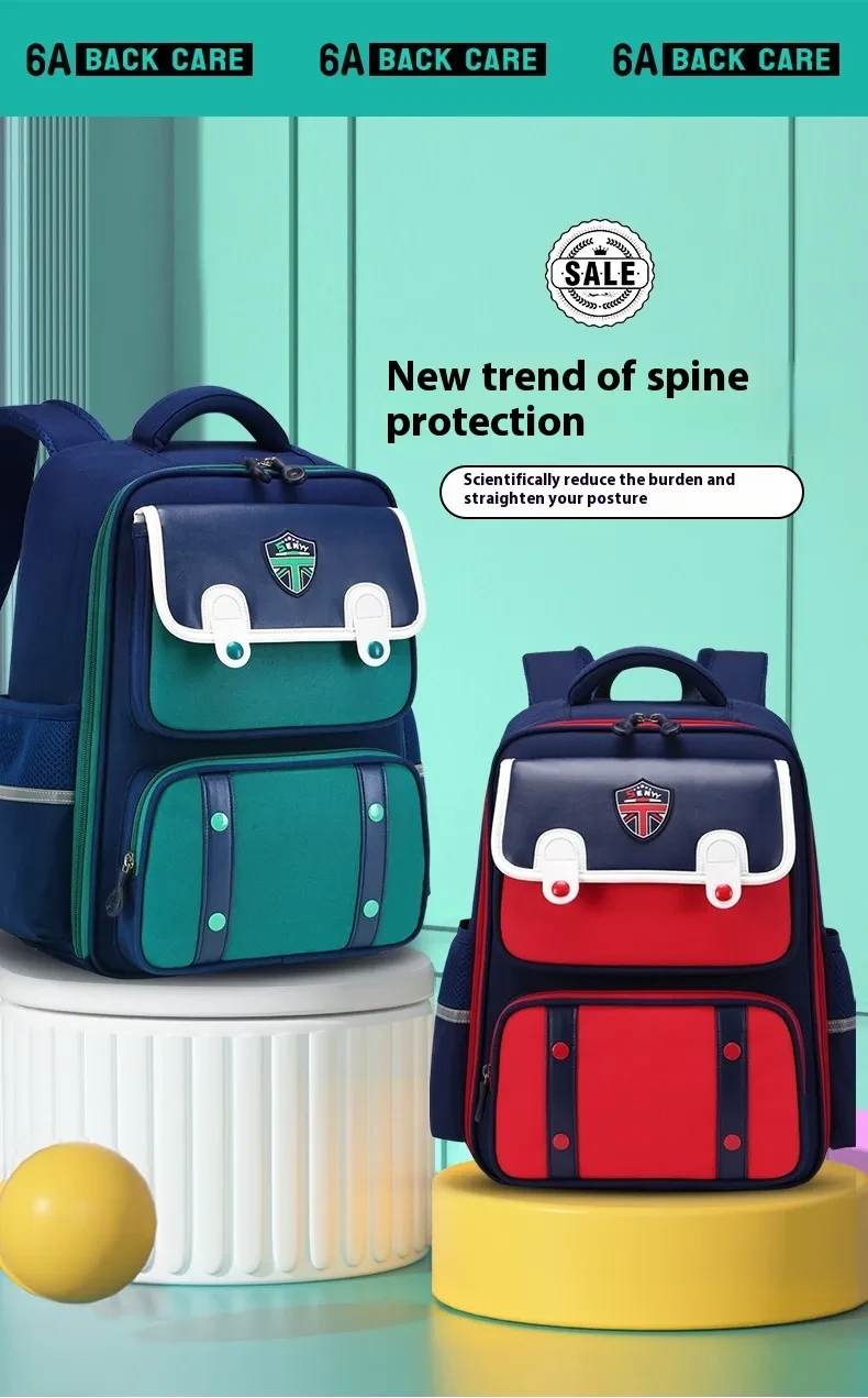 Student Schoolbag Spine Protection Burden Alleviation Backpack Water Repellent