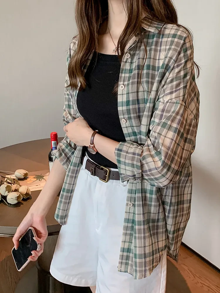 New Retro Literary Fan Plaid Shirt