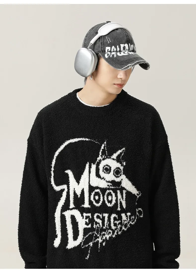 Unisex Couple Loose Pullover American Sweater