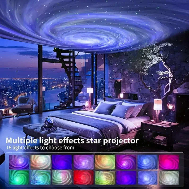 Aurora Galaxy Projector - White Noise Night Light with Speaker