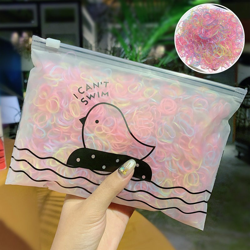 1000pcs Colorful Small Disposable Hair Bands