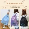 Foldable Waterproof Drawstring Large Capacity Embroidered Backpack
