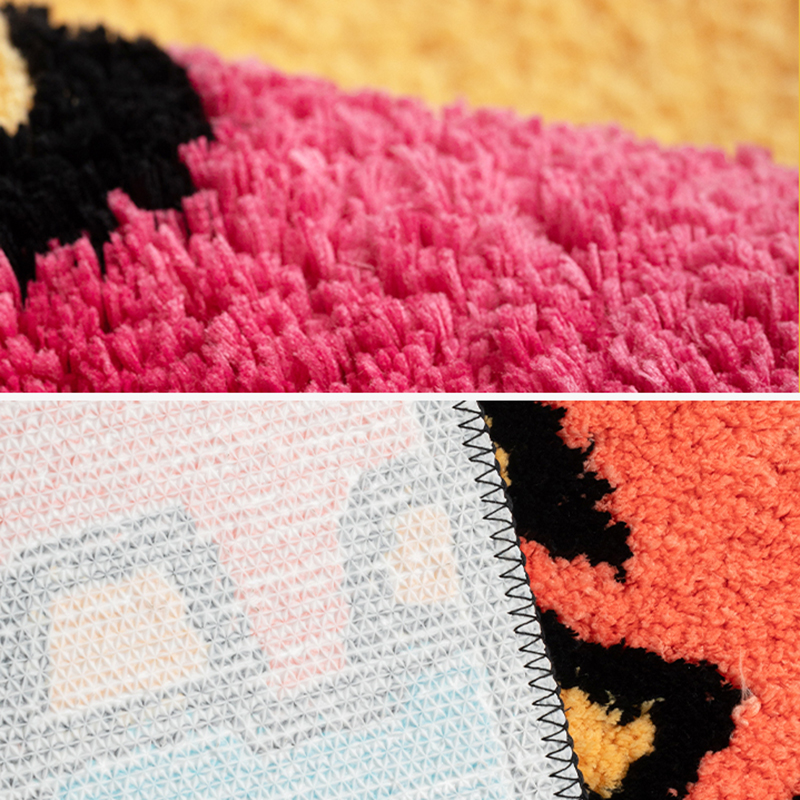 Small Animal Bedside Plush Bedroom Hippo Carpet