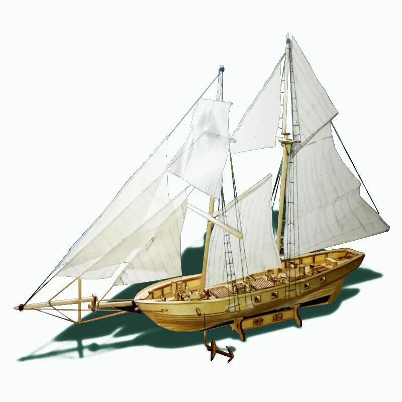 Harvey Sailing Ship Assembled Model Wooden Western Ancient Ship Model Kit DIY Popular Science Equipment Great Nautical Era