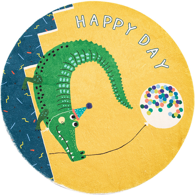Children's Room Bedroom Round Carpet Cute Animal Cartoon