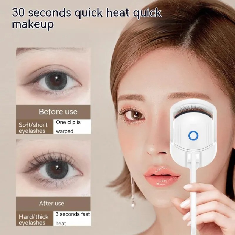 Portable Electric Heated Eyelash Curler - Long Lasting Curls