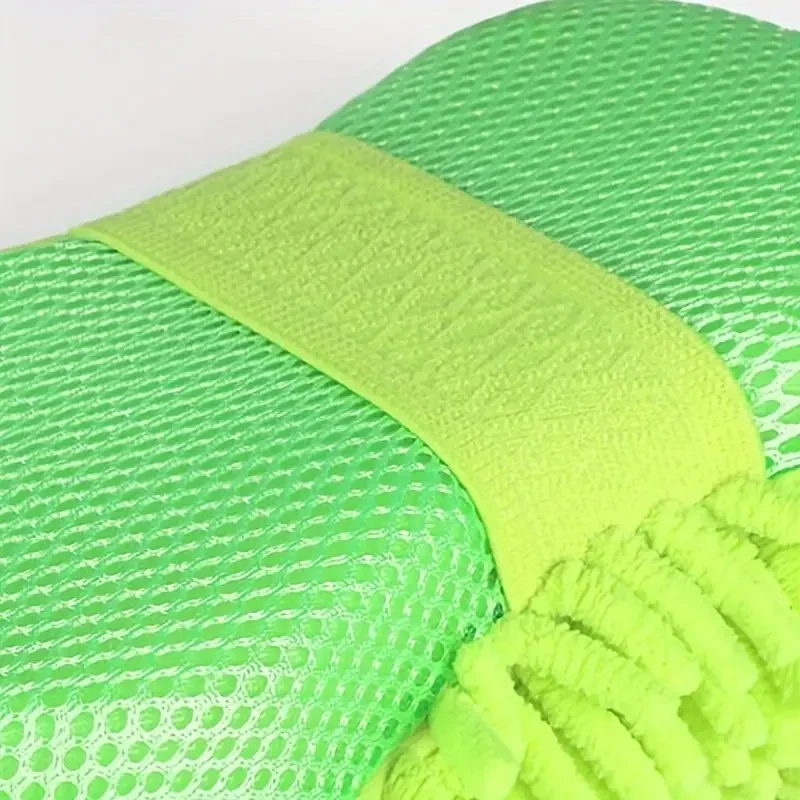 1pc Car Wash Mitt Chenille Microfiber Wash Sponge & Ultra-Absorbent Microfiber Waffle Drying Towel